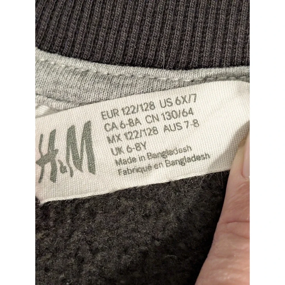 H&M Boys Snap Front Jacket‎ Size 6x/7 Brown And Black